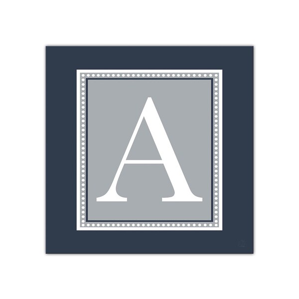 Ready2hangart 'Chic Monogram' 16x16-inch Canvas Wall Art