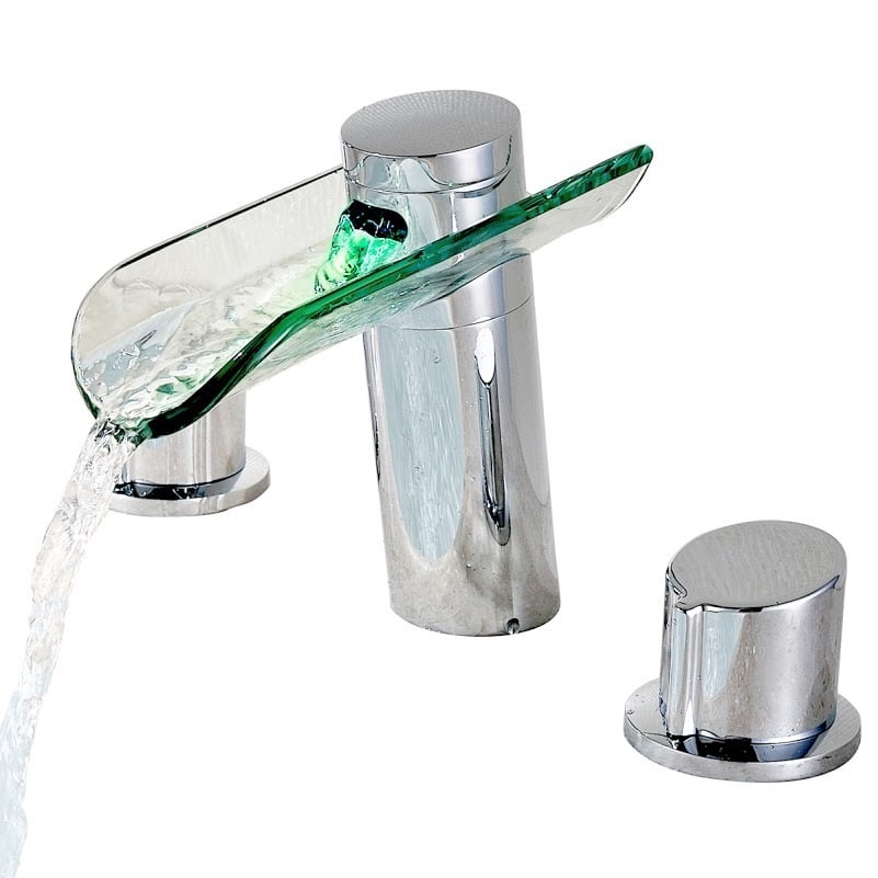 Sumerain Widespread LED Waterfall Basin Faucet