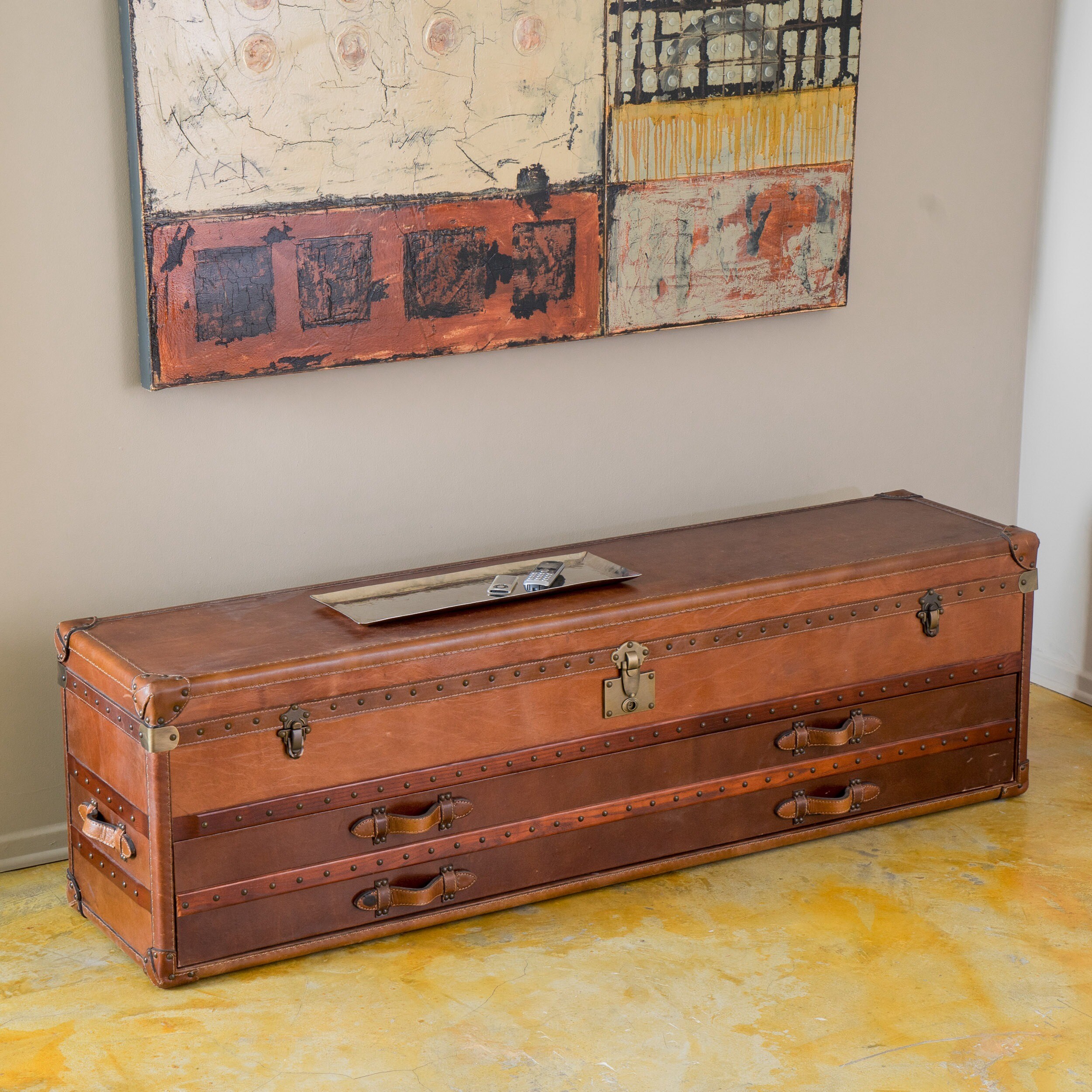 Shop Aldrin Steamer Trunk Chest By Christopher Knight Home Free