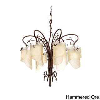 Varaluz Recycled Soho Six Light Chandelier (Hammered Ore) - Chandeliers For Bedrooms by Overstock.com