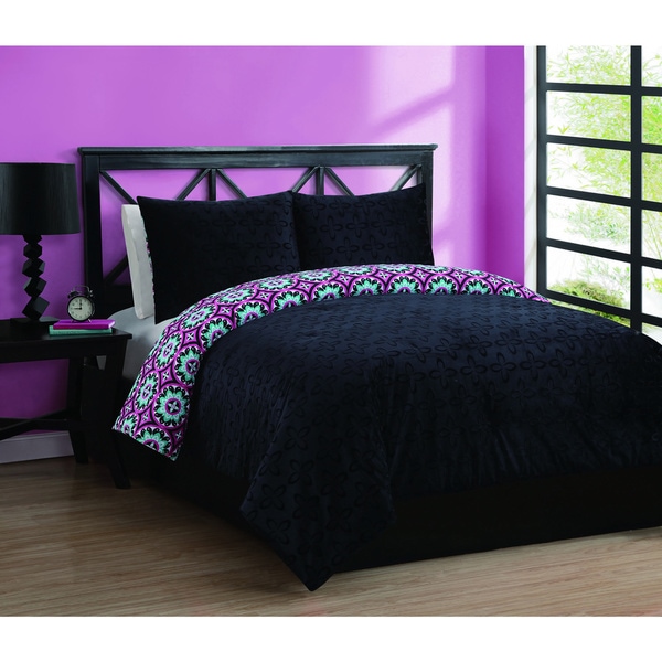 Forever Young Juvy Naima Reversible 3 piece Comforter Set Teen Comforter Sets