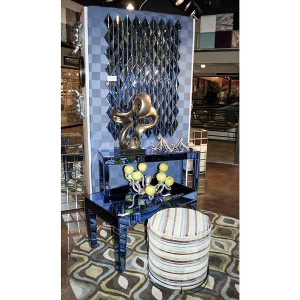 Shop Vibrant Blue Mirror Console Table - Overstock - 9147844