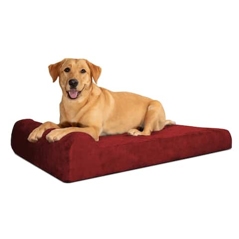 Barker Junior 4" Orthopedic Dog Bed - Headrest Edition