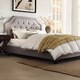 Grace Queen-size Button Tufted Arched Bridge Upholstered Bed by iNSPIRE Q Bold - Thumbnail 5