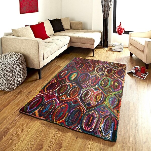 LR Home Layla Multi Contemporary Abstract Rug - 5' x 7'9