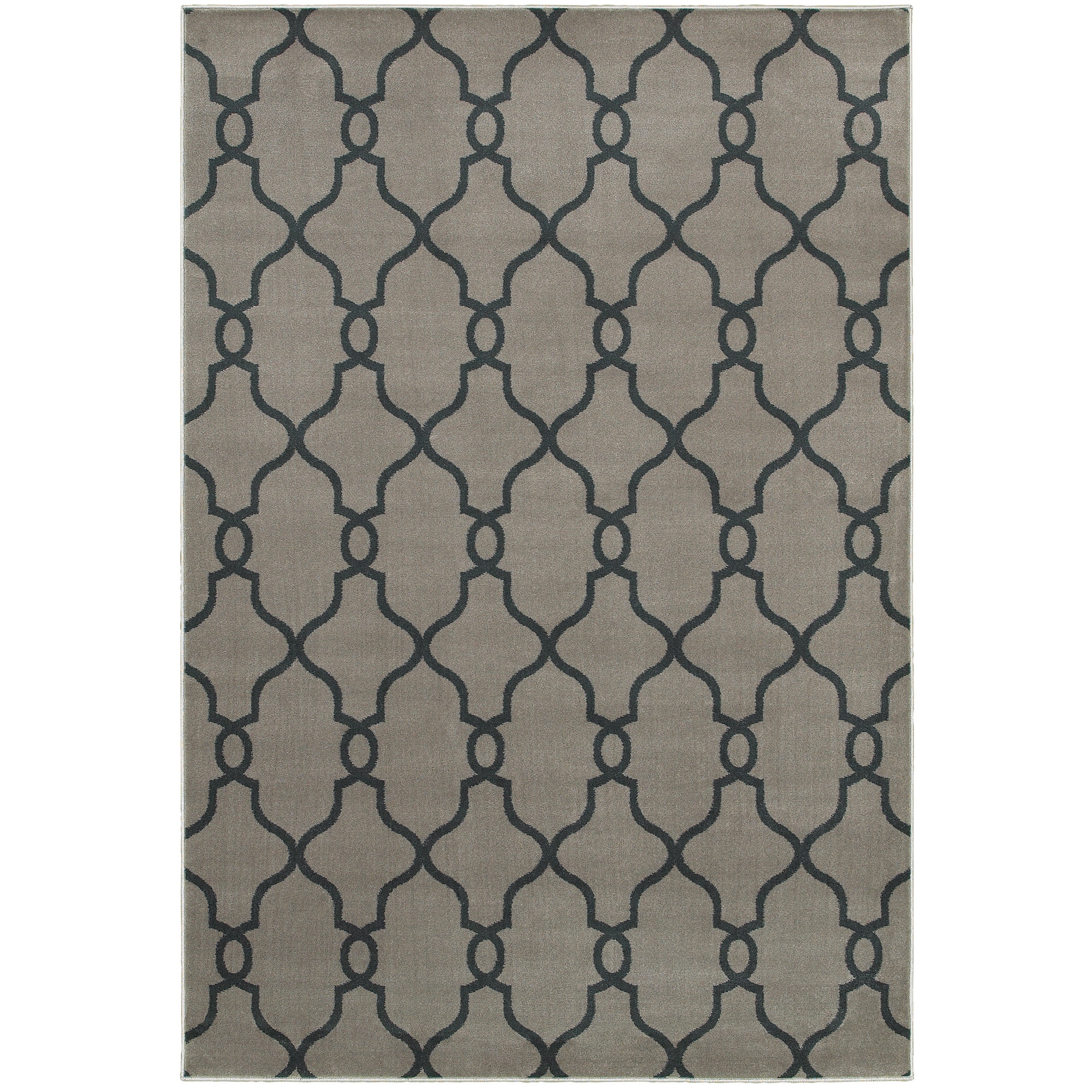 Lnr Home Adana Dark Grey Rectangle Plush Indoor Area Rug 53x 75