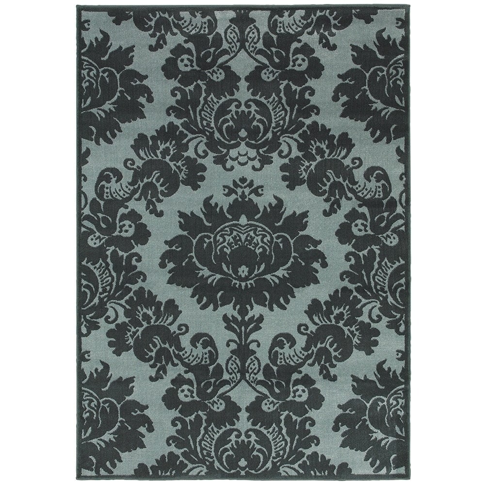 Lnr Home Adana Blue Plush Indoor Rectangle Area Rug 79 X 99