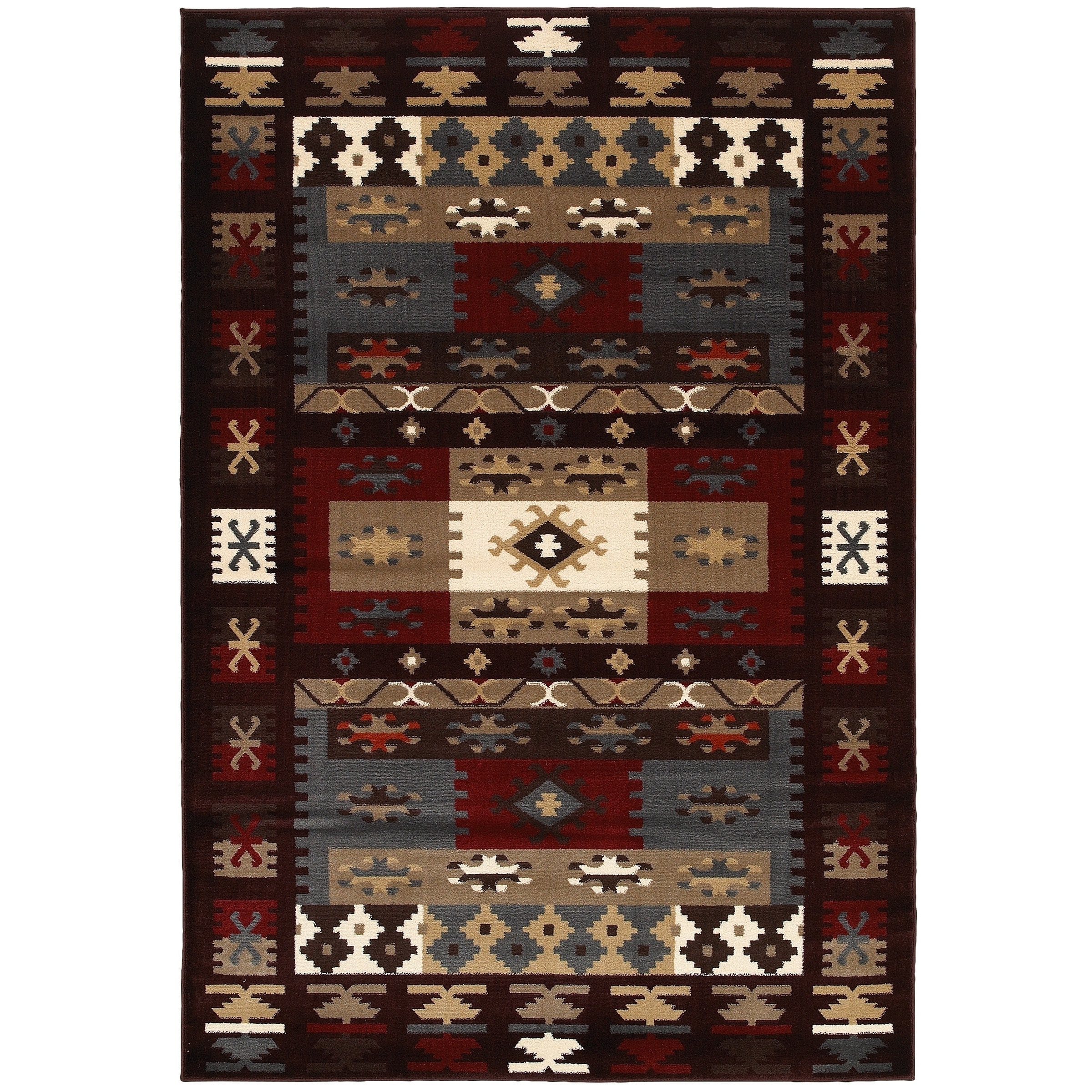 Lnr Home Adana Burgundy Plush Indoor Rectangle Area Rug 79 X 99