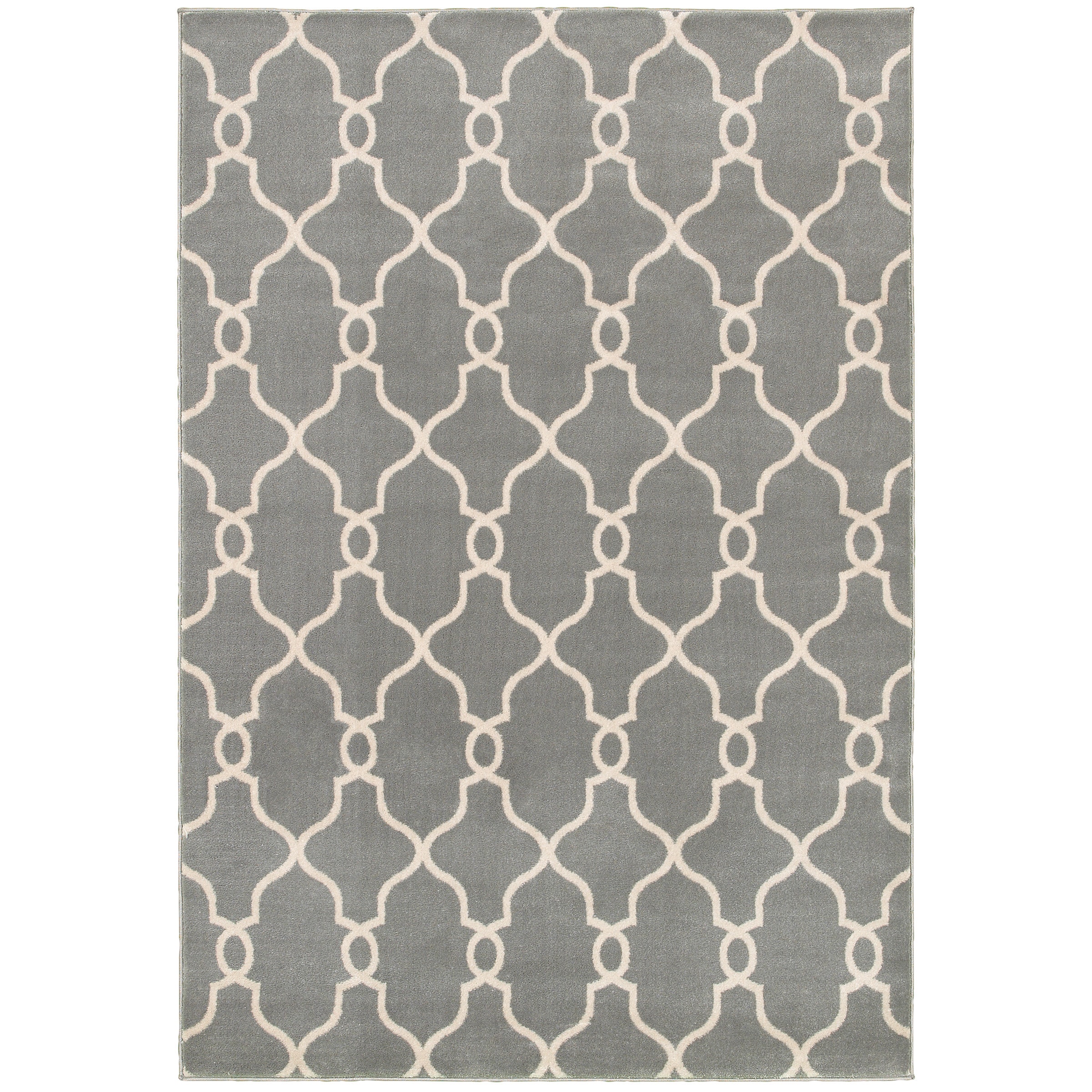 Lnr Home Adana Gray Plush Indoor Rectangle Area Rug 79 X 99