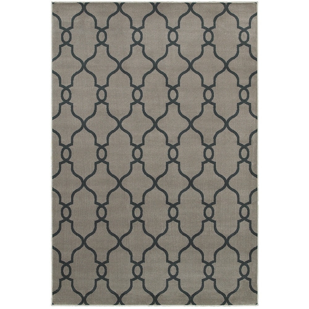 Lnr Home Adana Dark Grey Rectangle Plush Indoor Area Rug 19x 29