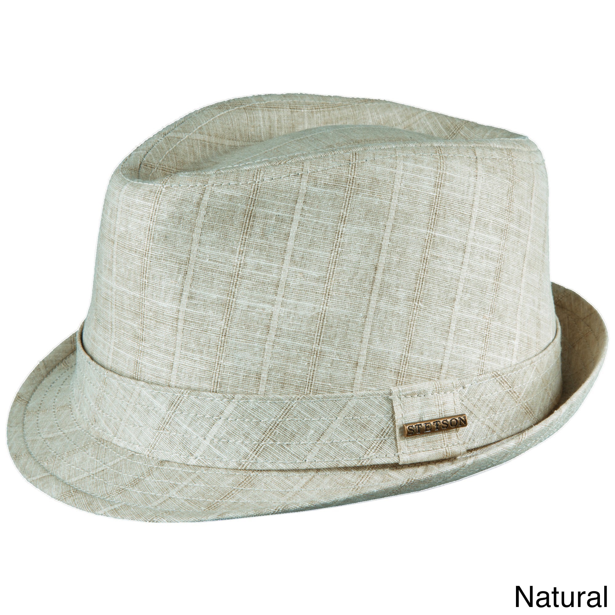 Stetson Mens Window Pane Linen Fedora