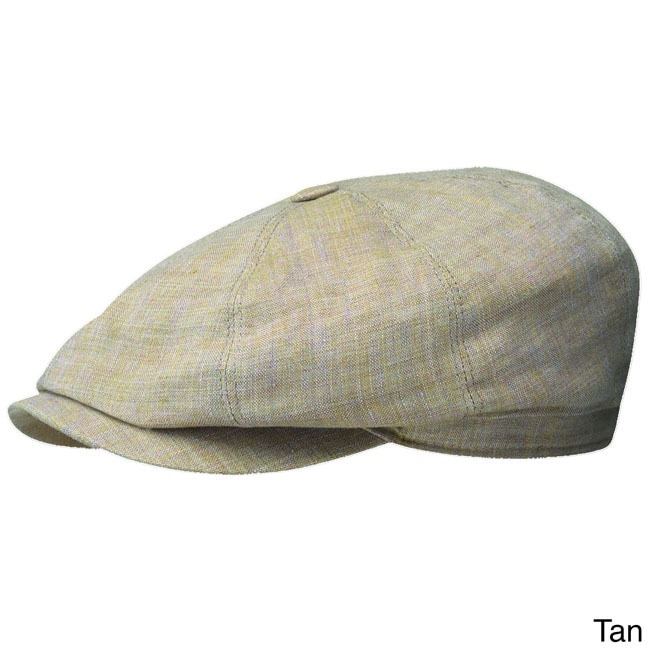 Stetson Stetson Mens Hateras Linen Pub Cap Tan Size L