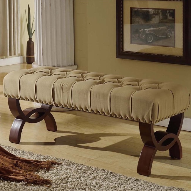 Carolina Tufted Bench With Nailhead Trim