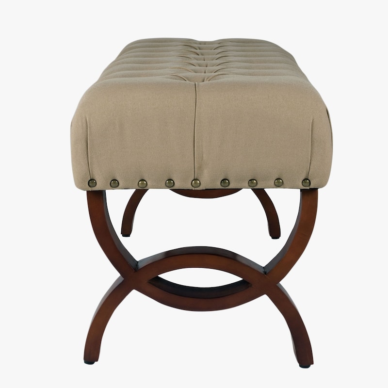 Carolina Tufted Bench With Nailhead Trim