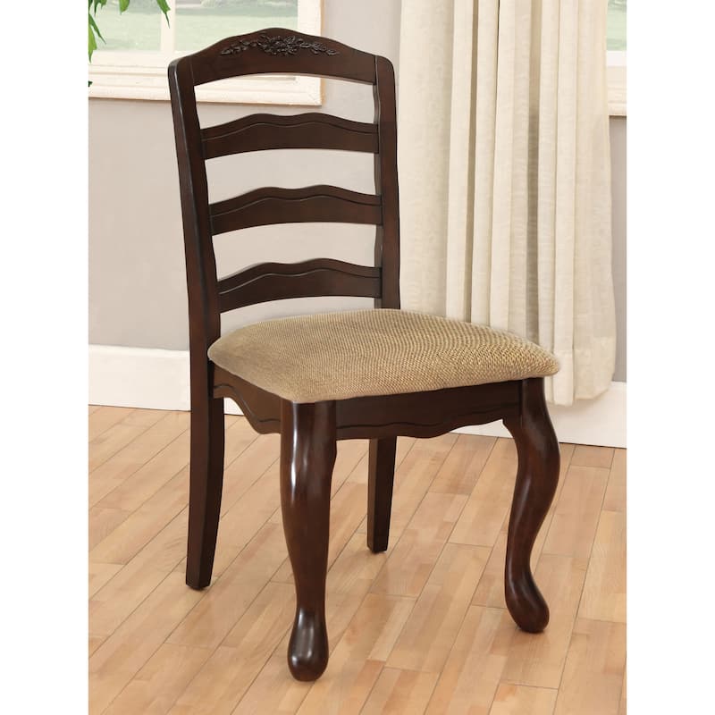 Shak Traditional Walnut Wood 9-Piece Dining Set by Furniture of America