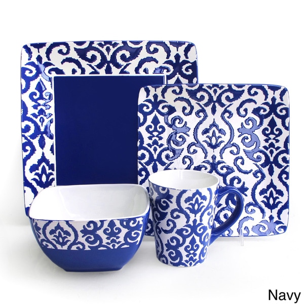 Waverly Wax Relief 16 piece Set American Atelier Casual Dinnerware