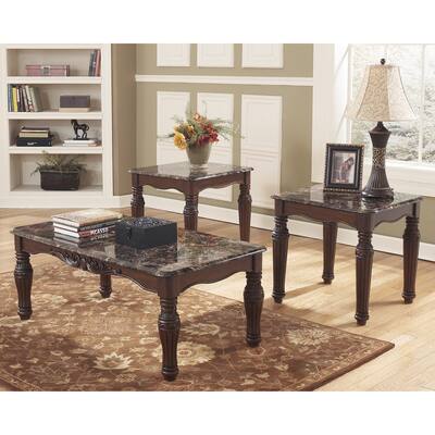 Signature Design by Ashley North Shore Brown Table (Set of 3) - 47.75" W x 26.13" D x 19.13" H