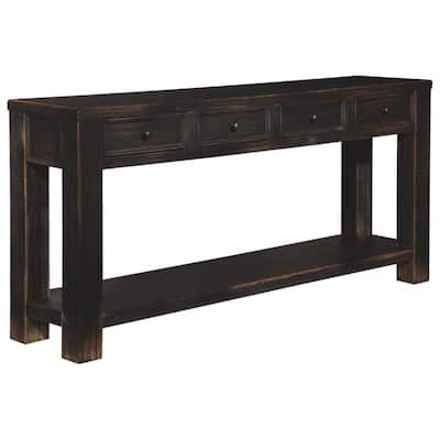 Gavelston Black Sofa Table