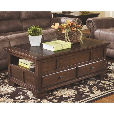 Gately Casual Lift Top Cocktail Table Medium Brown