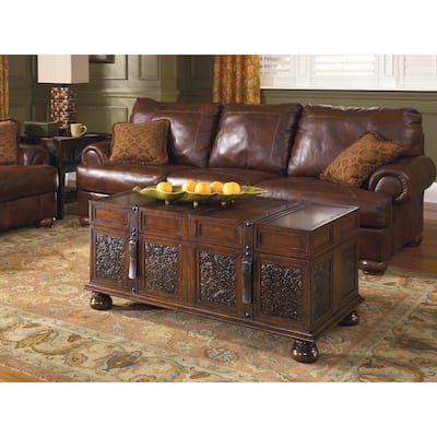 Signature Designs by Ashley McKenna Dark Brown Storage Cocktail Table