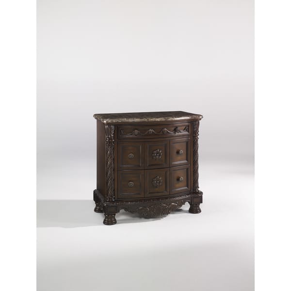 Grace Brown Night Stand with 2 Drawers