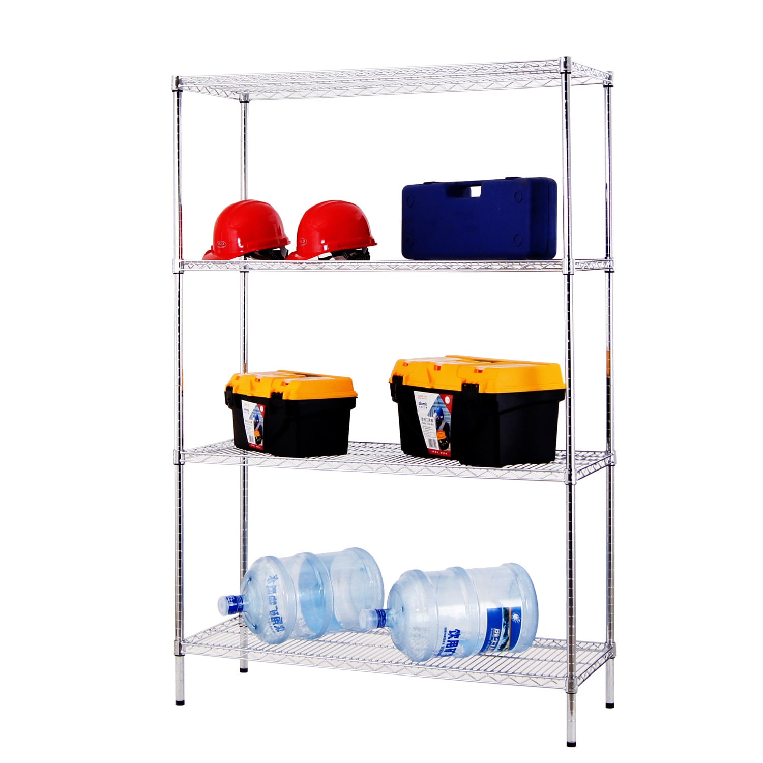 Excel 4 tier 48 Wide Chrome Shelving Rack