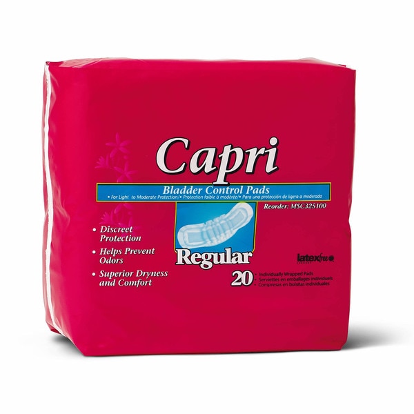 Medline Capri Regular Bladder Control Pads (Case of 180)  