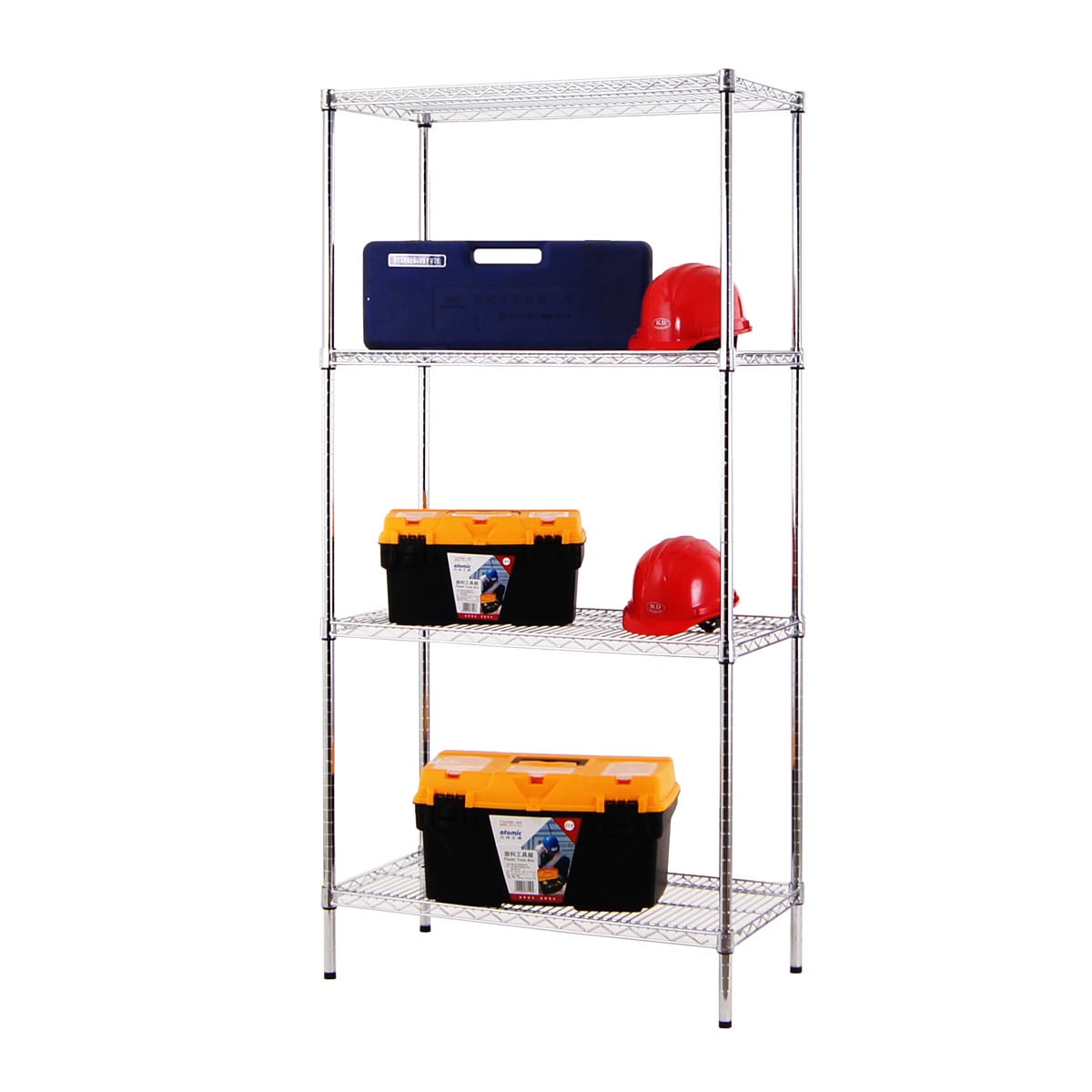 Excel 4 tier Chrome Shelving Rack