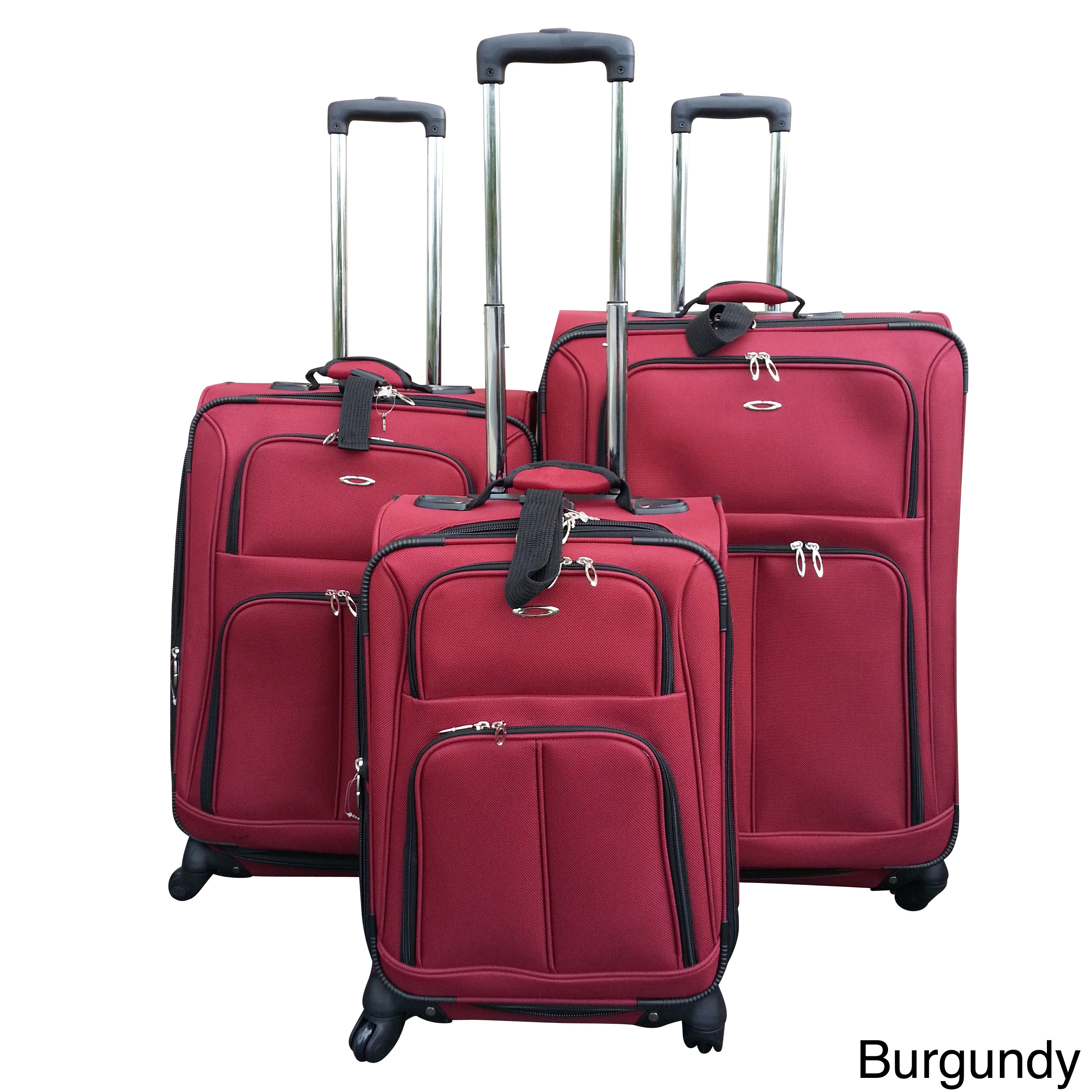 Kemyer 1000 Series 3 piece Expandable Spinner Upright Luggage Set