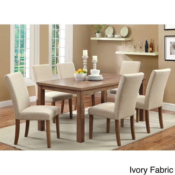 Shop Furniture of America Seline 7piece 64inch Dining Table Set with