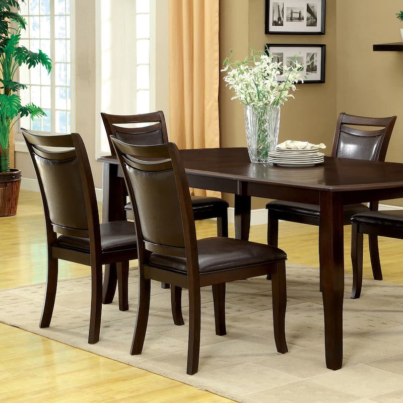 Zita Transitional Solid Wood 7-Piece Dining Set by Furniture of America