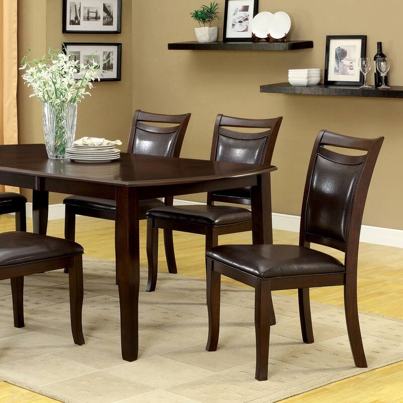 Zita Transitional Solid Wood 7-Piece Dining Set by Furniture of America