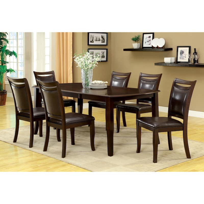 Zita Transitional Solid Wood 7-Piece Dining Set by Furniture of America