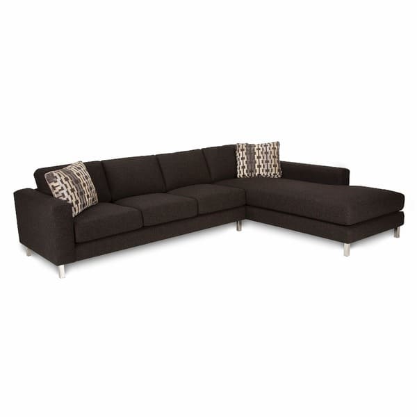 JAR Designs Arnold Ebony Chaise Sectional - Overstock - 9152315