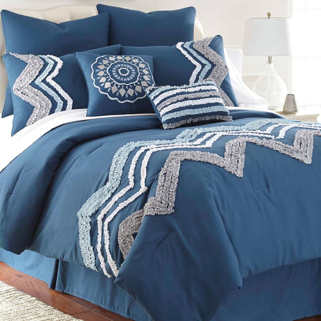 Amraupur Overseas Kira Embellished 8-piece Comforter Set
