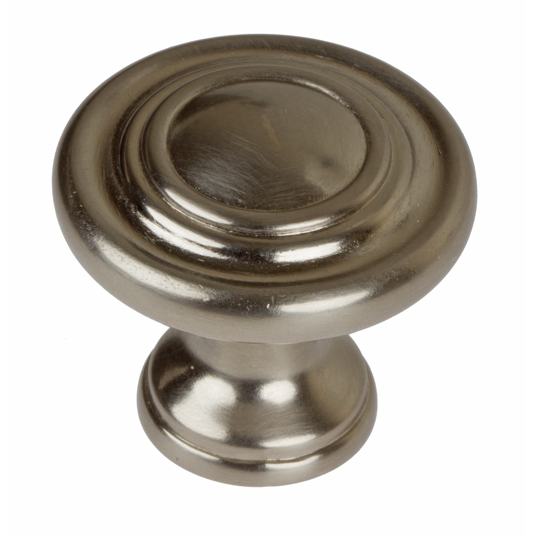 Gliderite 1.25 inch Satin Nickel 3 ring Round Cabinet Knobs (pack Of 10)