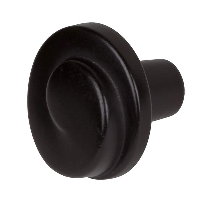 GlideRite 1.125-inch Matte Black Classic Wave Cabinet Knobs (Pack of 10)