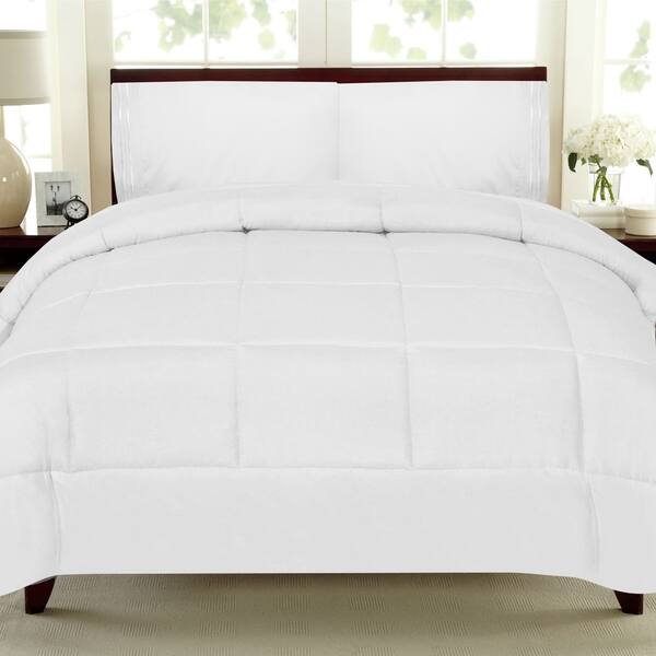 Shop Plush Solid Color Box Stitch Down Alternative Comforter On