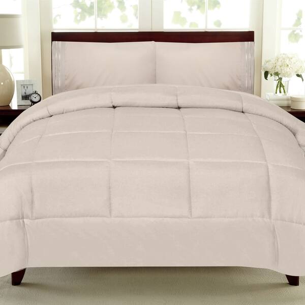 Shop Plush Solid Color Box Stitch Down Alternative Comforter On