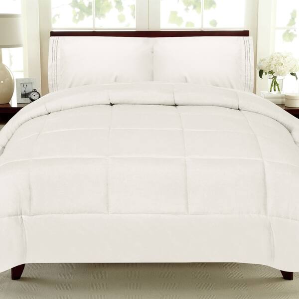 Shop Plush Solid Color Box Stitch Down Alternative Comforter On
