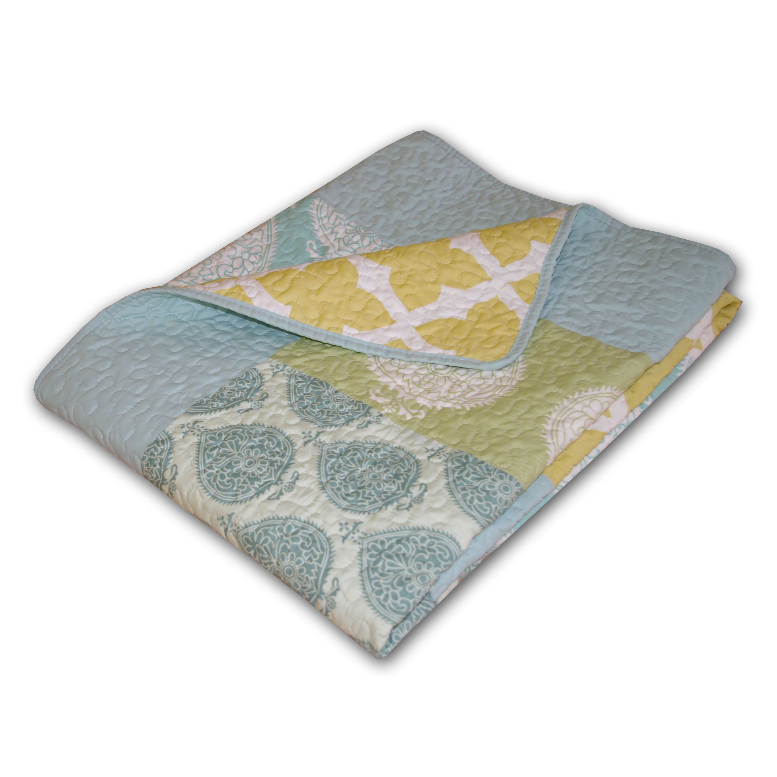 Avalon Multicolored Quilted Patchwork Throw