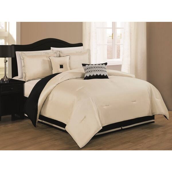 Shop Royale Black Ivory Reversible 6 Piece Comforter Set Free
