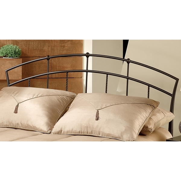 TRIBECCA HOME LeAnn Graceful Scrolled Bronze Iron Headboard