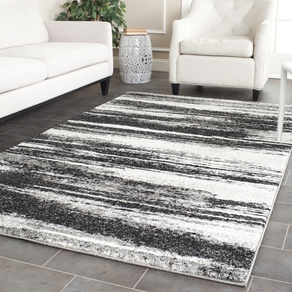 Safavieh Retro Modern Abstract Dark Grey/ Light Grey Distressed Rug - 10' x 14'