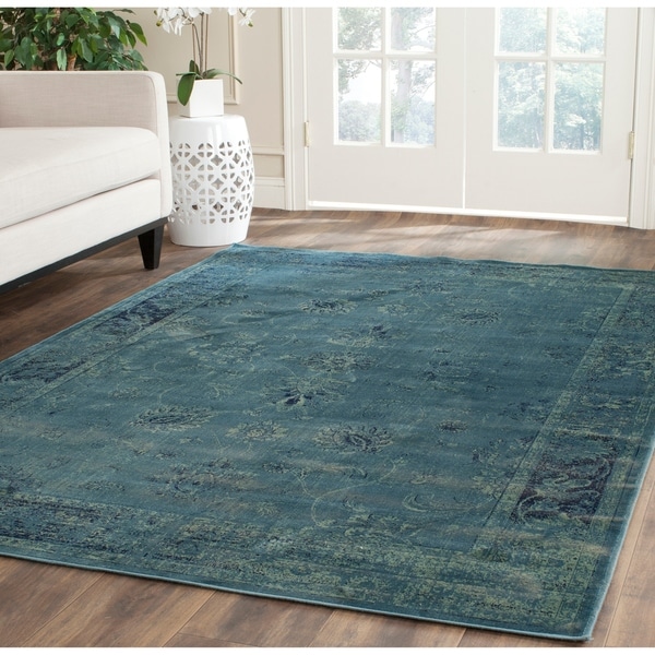 Safavieh Vintage Oriental Turquoise Distressed Silky Viscose Rug - 10' x 14'