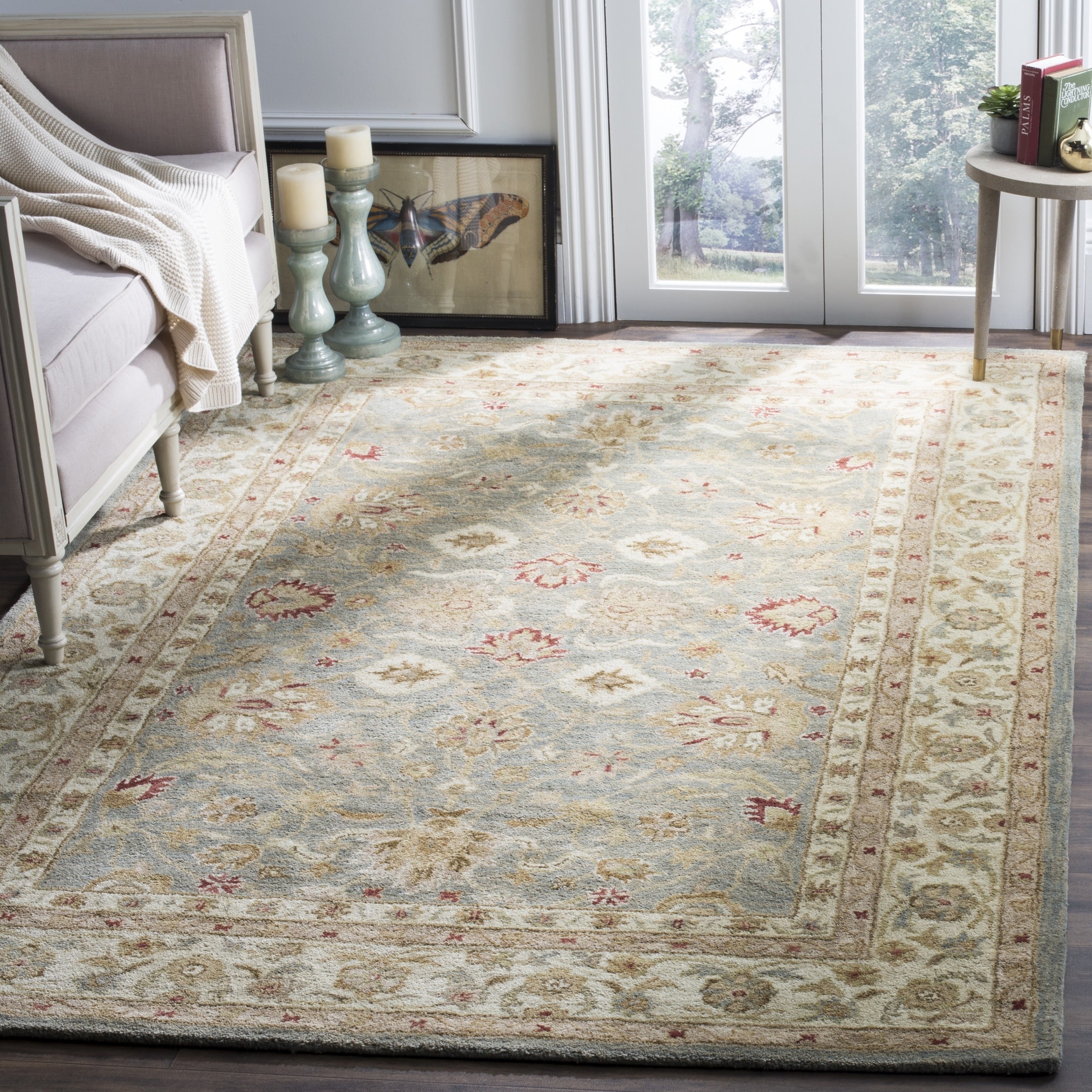 Safavieh Antiquity Grey Blue/ Beige Rug (8 X 10)