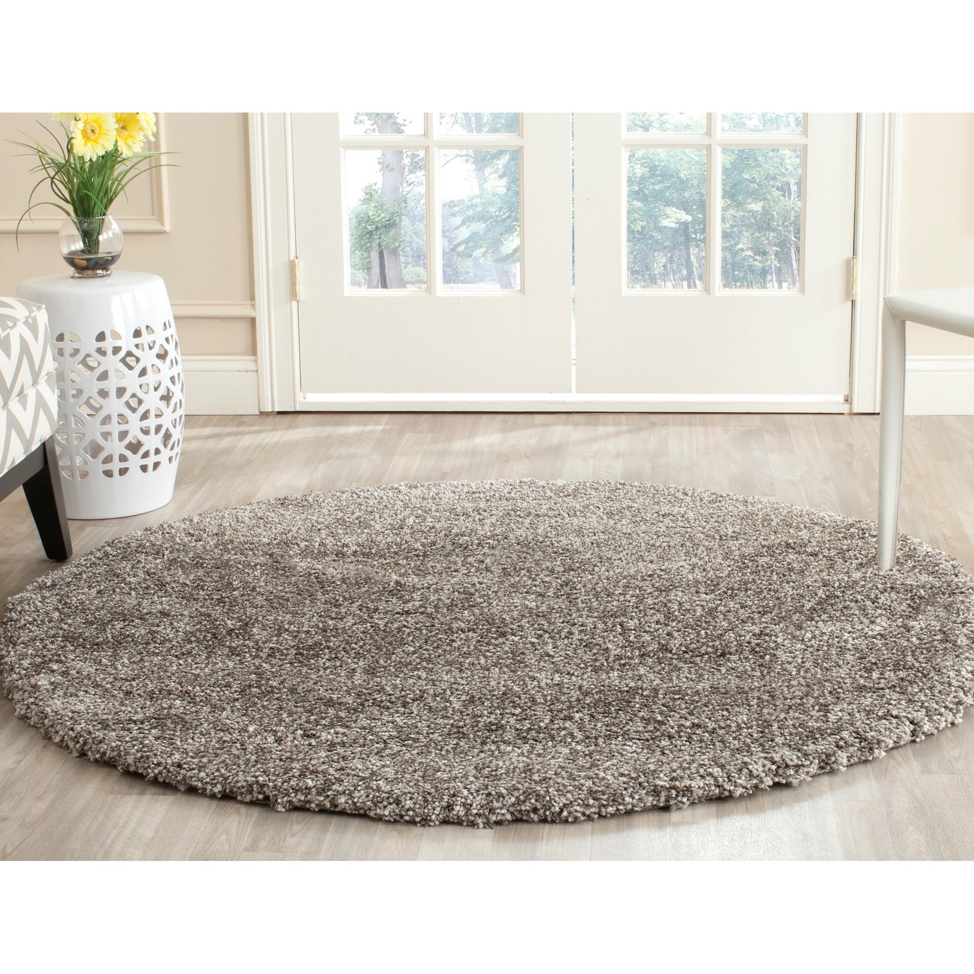 Safavieh Milan Shag Grey Rug (7 Round)