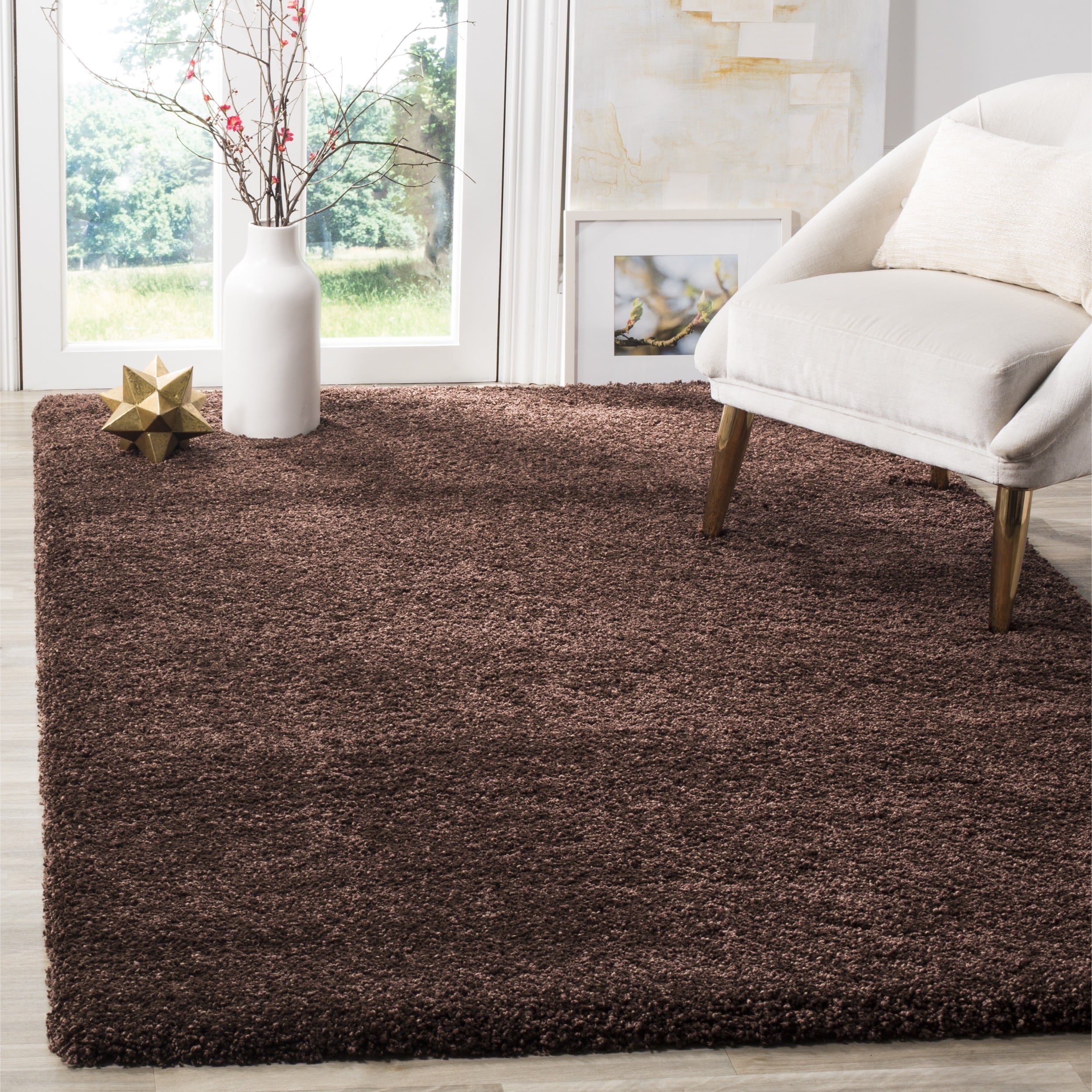 Safavieh Milan Shag Brown Rug (7 Square)