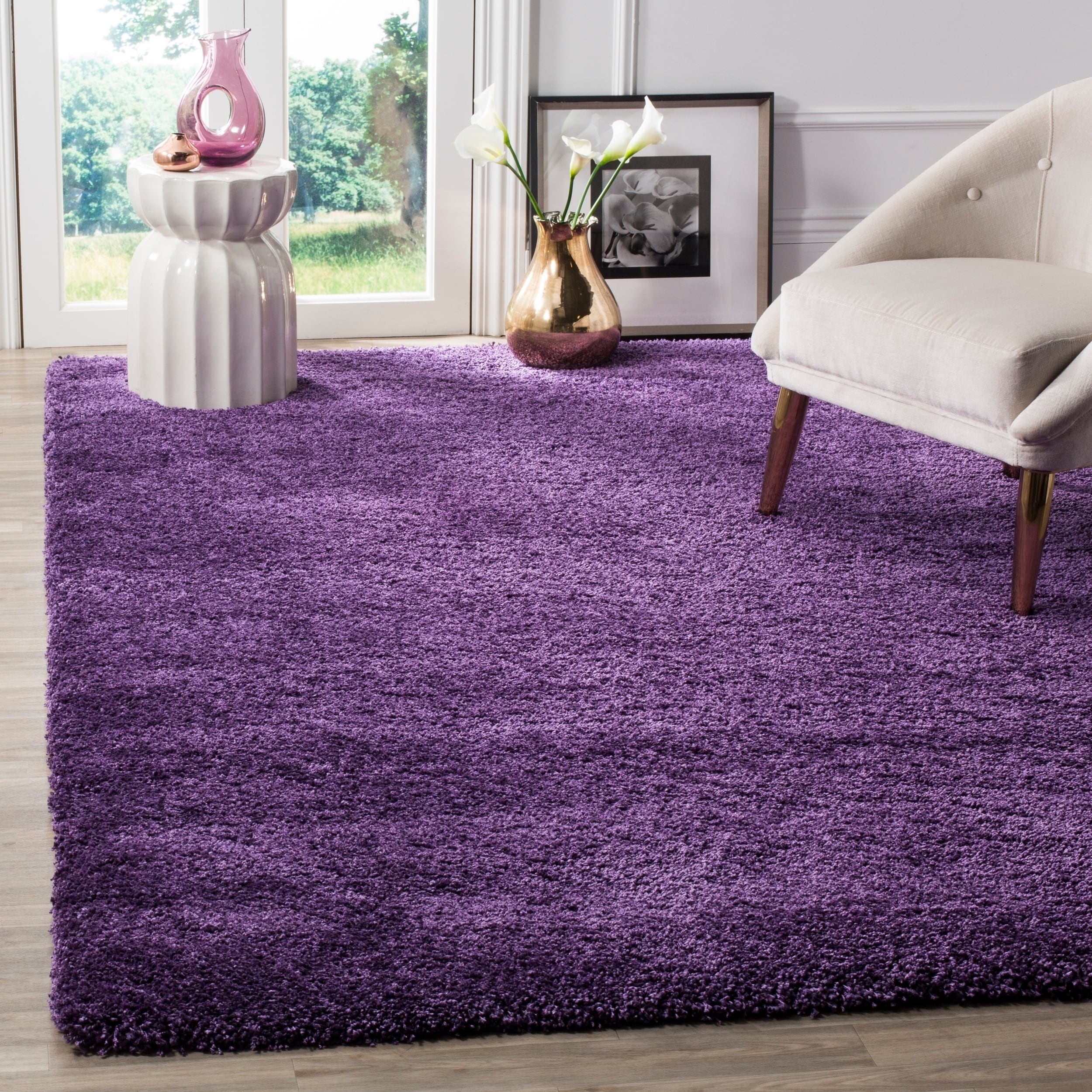 Safavieh Milan Shag Purple Rug (6 X 9)