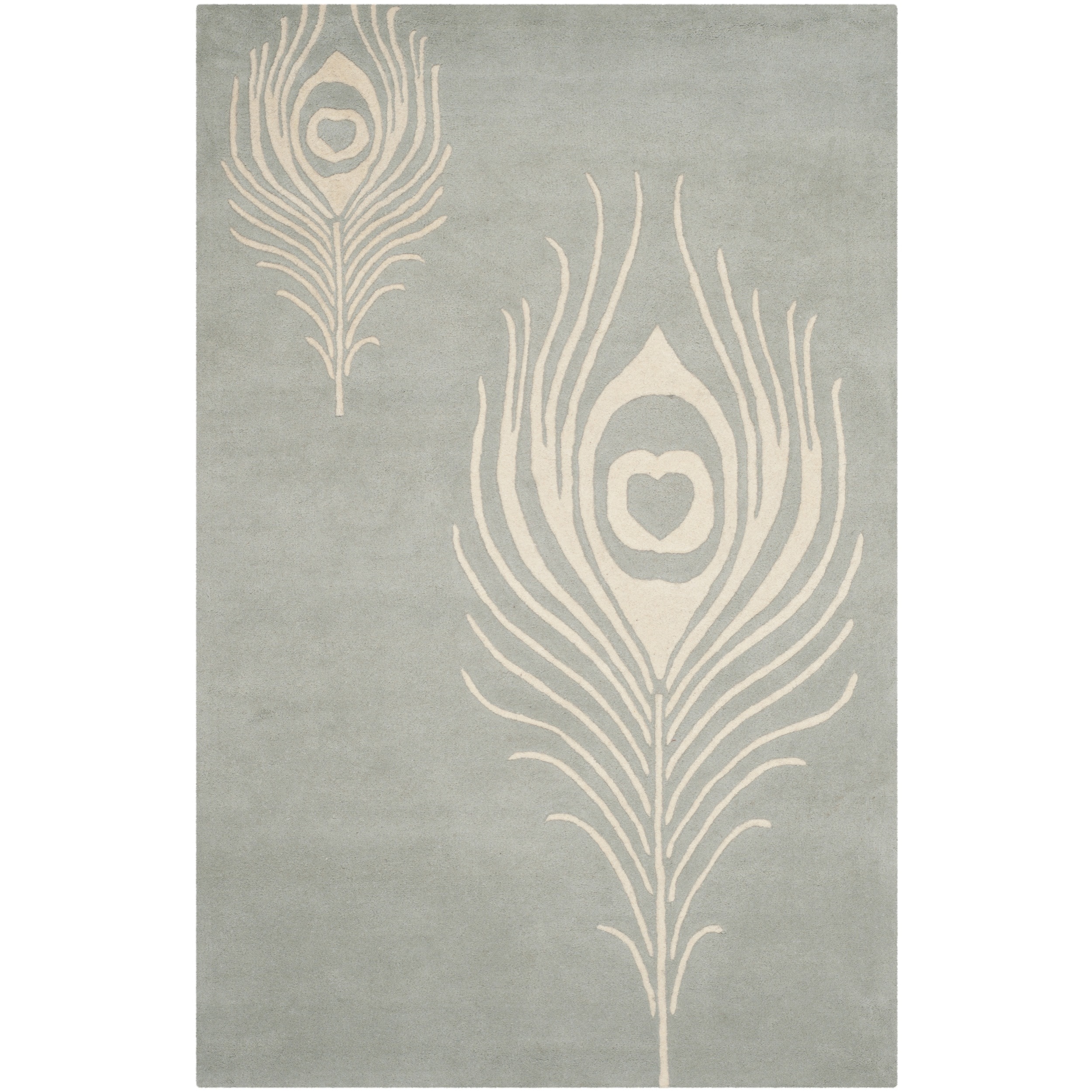 Safavieh Hand tufted Soho Grey/ Ivory Wool/ Viscose Rug (6 X 9)